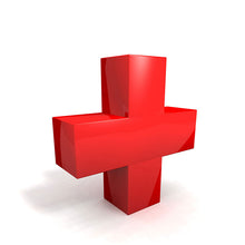 Red-light system for home featuring medical cross.