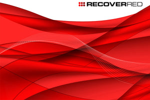 Red Light Therapy shown in a visual presentation containing waves of red and infrared light beams.