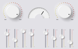 Precise controls on a red light therapy panel.