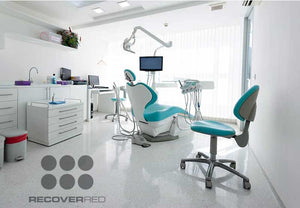 Medical room and equipment for professional red light therapy sessions.