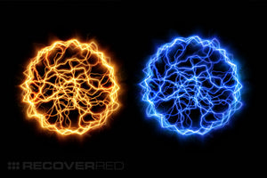 Warm stones massage &  negative ionization illustration.