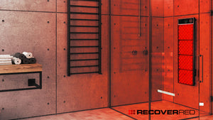 Waterproof red light therapy panel for the shower.