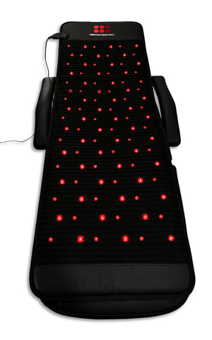 Combination PEMF mat on a massage table.