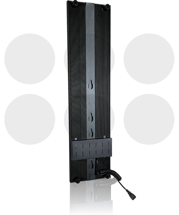 Heat sink back of red light for sauna panel.