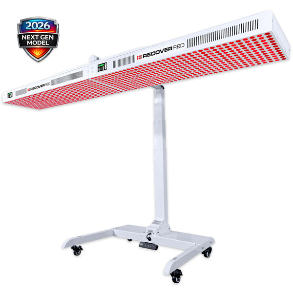 Movable red light therapy light.