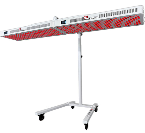 Movable red light therapy light.