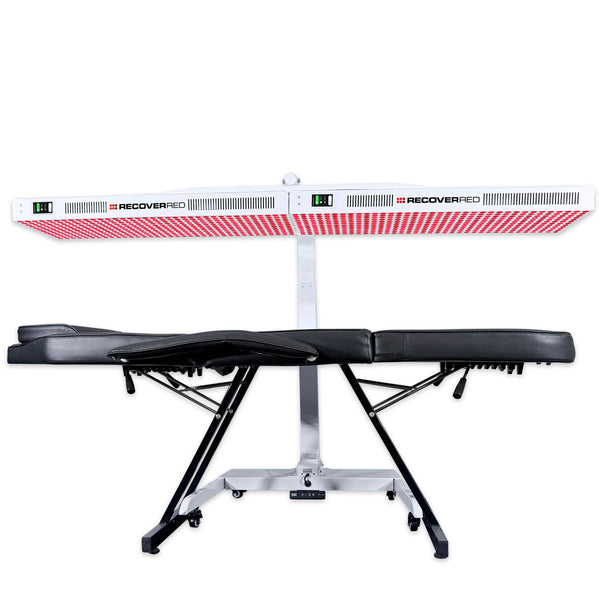 Red light therapy lights on wheels.