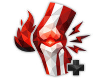 Geometric knee joint representing inflammation.