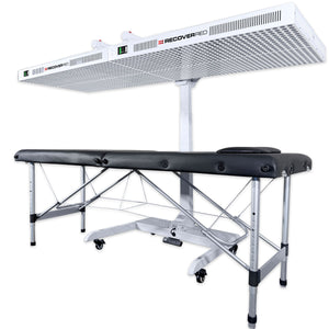 Therapeutic red light over bed.