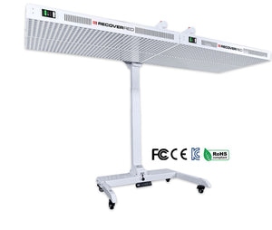 Red light treatment bed at home.