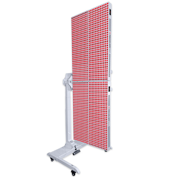 Vertical red light light therapy position.